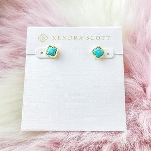Kendra Scott Turquoise and Gold Earrings